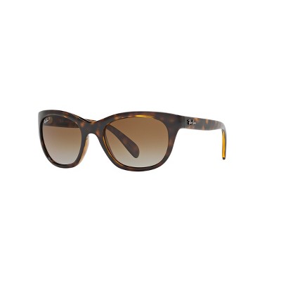 Ray-Ban RB4216 56mm Women's Square Sunglasses Polarized Brown Gradient Lens