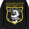 Five Nights At Freddy’s Security Freddy Badge Adult Black Crew Neck Long Sleeve Sweatshirt - 4 of 4