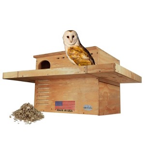 JCs Wildlife Large Barn Owl Box with Exercise Platform: Do It Yourself Assembly Kit - 1 of 4