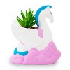 Silver Buffalo Disney Hercules Pegasus 7.25-Inch Ceramic Mini Planter With Artificial Succulent - image 2 of 4