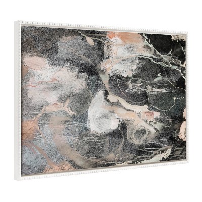 31.5"x41.5" Sylvie Beaded Nebula Abstract IV Framed Canvas by Amy Lighthall White - Kate & Laurel All Things Decor