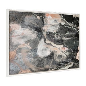 31.5"x41.5" Sylvie Beaded Nebula Abstract IV Framed Canvas by Amy Lighthall White - Kate & Laurel All Things Decor - 1 of 4