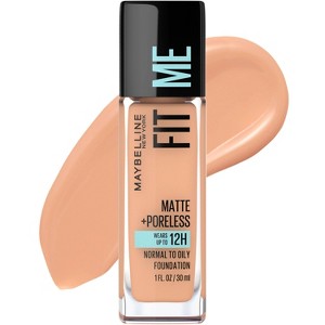 Maybelline Fit Me Matte + Poreless Oil Free Liquid Foundation - 1 fl oz - 1 of 4