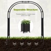 Tangkula 6.6 FT Arch Arbor Trellis with 2 Planter Boxes Garden Pergola Arbor with Detachable PE-Coated Metal Tubes Self-Watering System & Lockable - 3 of 4
