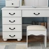 Vanity Desk with Mirror and Lights, Vanity Mirror with Lights and Table Set with 3 Color Lighting Brightness Adjustable, 6 Drawers - 3 of 4