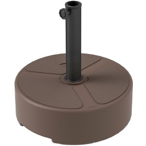 Aghana Digitals Heavy Duty HDPE Patio Umbrella Base, 55lbs Sand/44lbs Water Fillable Stand for - 1 of 4