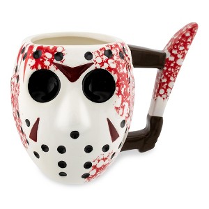 Silver Buffalo Friday the 13th Jason's Mask 3D Sculpted Ceramic Mug | Holds 20 Ounces - 1 of 4