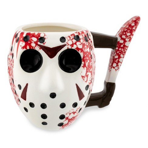 Silver Buffalo Friday the 13th Jason's Mask 3D Sculpted Ceramic Mug | Holds 20 Ounces - image 1 of 4