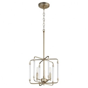 Quorum Lighting Optic 3-Light Pendant, Aged Brass, 13 Width, 12 Height - 1 of 1