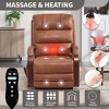 PAGED Power Lift Recliner Chair, Heating Massage Chair with Wood Armrests and Side Pocket, Chenille Accent Chair for Bedroom, Living Room - 2 of 4