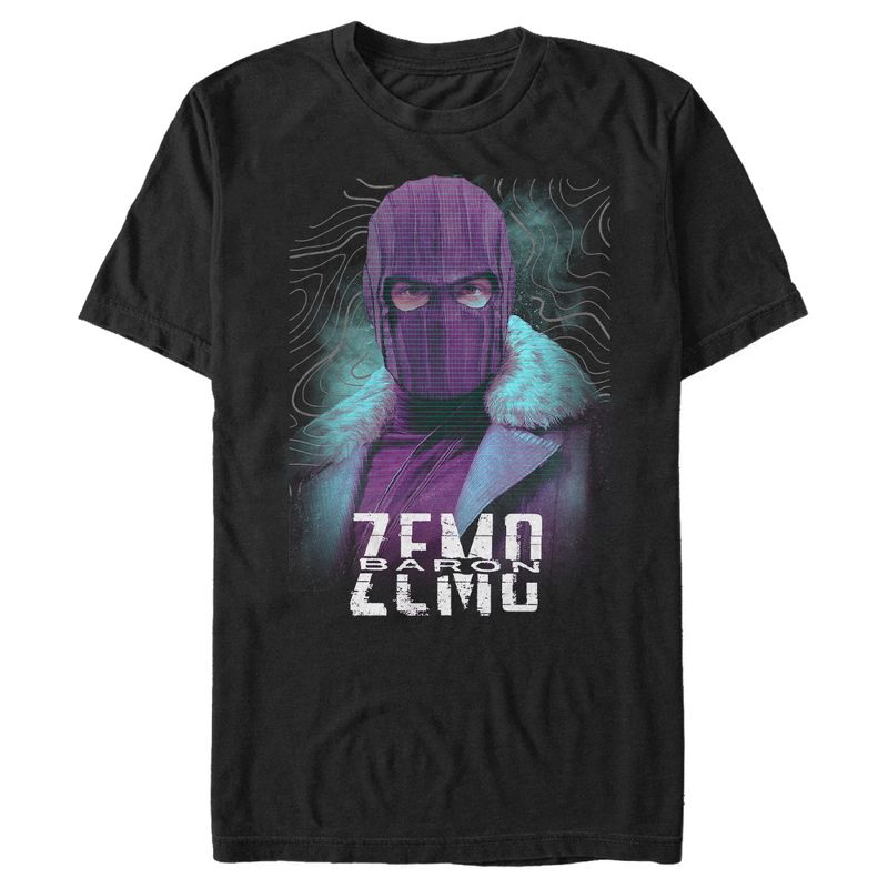 Men's Marvel The Falcon and the Winter Soldier Baron Zemo Mask T-Shirt, 1 of 6