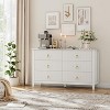 Fluted Dresser 54 Inch Wide, 6-Drawer Wood Dresser for Bedroom, Modern Chest of Drawers, Storage Organizer Cabinet for Living Room, Hallway - 2 of 4