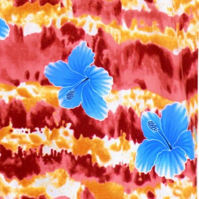 coral flower stripes