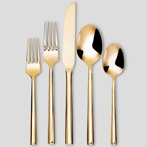 gold flatware set bulk