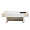 CAVINAS Coffee Tables for Living Room Modern Square Faux Marble Material Coffee Table with Metal Storage Organizer for Dining Room - 2 of 4