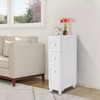 YIYIBYUS Bathroom Free Standing Narrow Slim Storage Cabinet with 3 Drawers - 2 of 4