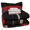 Brooklyn Flat Twin Rugby Striped Super Soft Kids' Bed in a Bag Red - 4 of 4