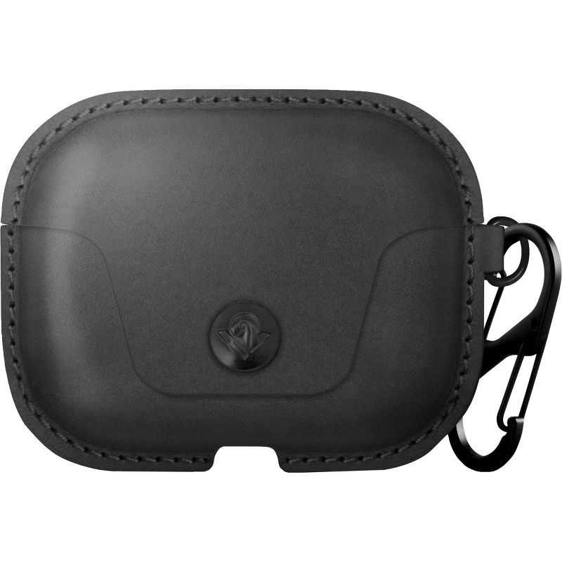 Twelve South AirSnap Pro  Full-Grain all Leather Protective Case/Cover with Loss Prevention Clip and Optional Carry Strap for AirPods Pro Black, 1 of 6
