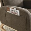 CAVINAS Modern Rocking Chair with High Back&Side Pocket,Upholstered Accent Chair for Living Room,Wooden Lazy Chair,Teddy Fabric Lounge Chair - 2 of 4