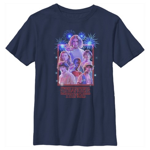 Boy s Stranger Things Fourth Of July Character Frame T shirt