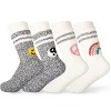 FURNIinspire 4 Pairs Socks Warm Cozy Gifts for Women Fluffy Fuzzy Sock Plush Sleeping Slipper Socks Soft Warm Fabric, Multicolored, 7.02"*8.58"*1.56" - 2 of 4