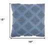 HomeRoots Soft Blue Textured Diamonds Throw Pillow - 3 of 4