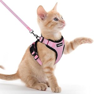 rabbitgoo Cat Harness and Leash for Walking,  Cats, Easy Control Breathable Reflective Strips Jacket, Pink, XXS - 1 of 1