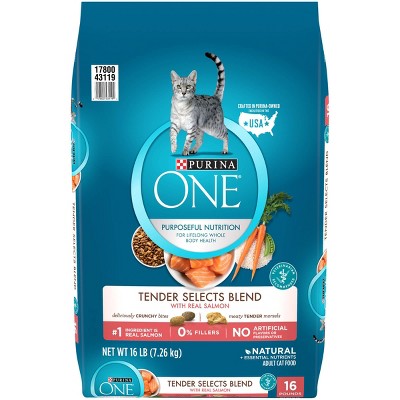 Purina ONE Tender Selects Blend with Real Salmon Adult Premium Dry Cat Food