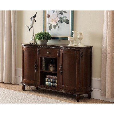 Kings Brand Furniture - Wood Buffet Server/Sideboard Console Table Cabinet, Walnut