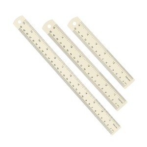 Unique Bargains Aluminum Alloy Rulers with Centimeters Millimeters Inches and Conversion Table - 1 of 4