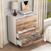 HDZNVF Wooden Tall 4 Drawer Dresser, Chest of Drawers with 4 Metal Legs - 4 of 4