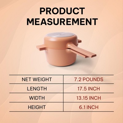 Alva 5-in-1 Peach Ceramic Nonstick Cookware Set