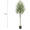 5.9FT Faux Potted Olive Tree with Realistic Leaves and Adjustable Stems, Decorative Faux Olive Tree in Pot for Living Room Office Decor - 3 of 4