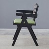 Vatros Rattan Dining Chairs Set of 2 Wooden Dining Chairs with Arms - 2 of 4