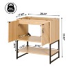 JONATHAN Y Juhl Chevron-Front Modern Minimalist 2-Shelf Bath Vanity Cabinet Only (Sink Basin Not Included) - 3 of 4