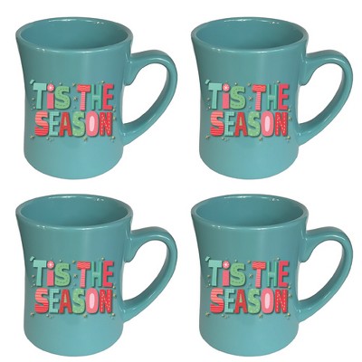 Courtside Market Tis the Season Diner Mug 4 Piece Set