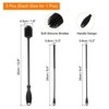 Unique Bargains Silicone Bottle Brush with 2 Straw Brush  for Cleaning Narrow Neck Containers Sport Bottles - 2 of 4