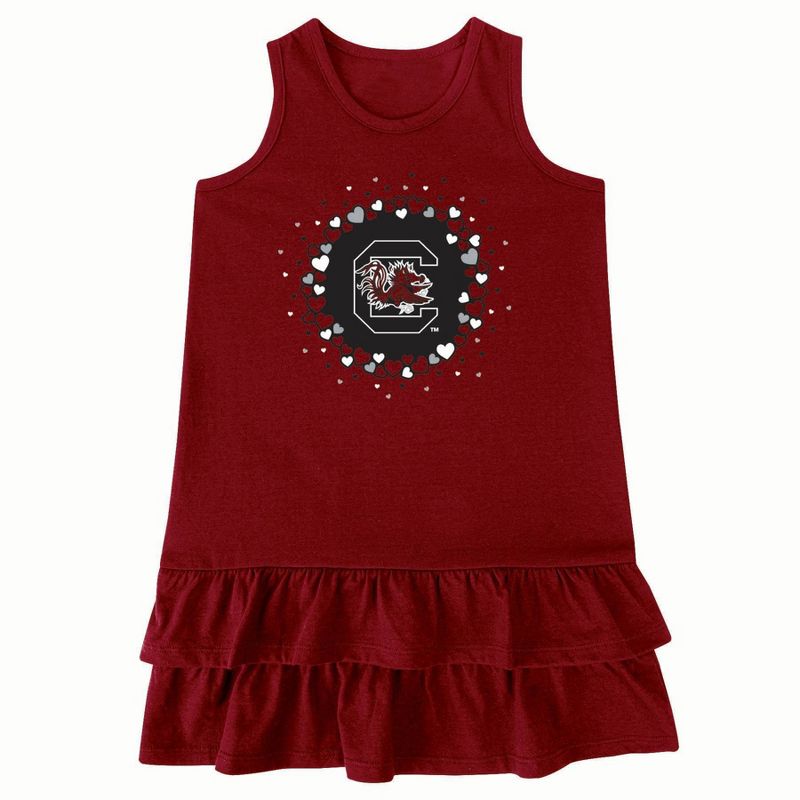 NCAA South Carolina Gamecocks Toddler Girls&#39; Ruffle Dress, 1 of 4
