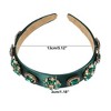 Unique Bargains Women's Bling Vintage Flowers Rhinestone Satin Wide Edge Headband 5.12"x1.18" 1pc - 4 of 4