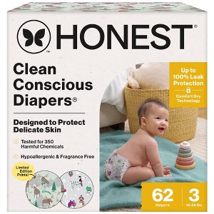 The Honest Company Clean Conscious Disposable Diapers Winter Wags & Adorably A-moosing - 1 of 4