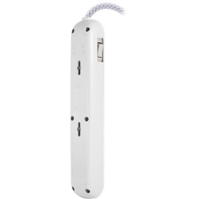 Philips 4-Outlet Surge / 2 USB-A 720 Joules 4' Braided Cord - White
