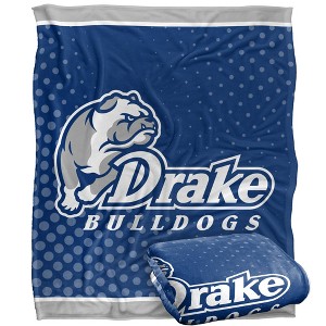 Drake University Logo Dots Silky 50x60 Blanket, 1 Sided - 1 of 4