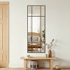 Spassway Rectangle Window Pane Decorative Mirrors Metal Frame Wall Mounted Vanity Mirror for Living Room Bedroom Entryway Black/Gold - 2 of 4
