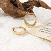 14K Gold Graduated Hoop Huggie Earring in 14K Yellow Gold Plated - 4 of 4