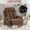 Bosmiller Rocker Recliner Chair with Vibration Massage and Heat, 360° Swivel Rocking, Ergonomic Lounge Chair with Side Pocket, Cup Holders - 4 of 4