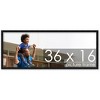 PosterPalooza | Panoramic Modernist Black Picture Frame - UV Acrylic, Foam Board Backing, Hanging Hardware - 2 of 4