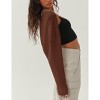 Women Open Front Cardigan For Women Long Batwing Sleeve Knitted Bolero Shrugs Casual Sweaters - 4 of 4