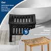 HDPE Shower Bench with Storage Shelf,Waterproof Shower Seat Stool Chair for Bathroom Bathtub,Non-Slip Spa Stool,Indoor Outdoor Use,Space-Saving - 4 of 4