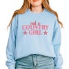 Just A Country Girl Stars Glitter/Puff Print -  Womens Graphic Sweatshirt - 2 of 4
