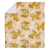 NoJo Disney Lion King Tan, Beige and White Simba Super Soft Cuddly Plush Baby Blanket - 2 of 4